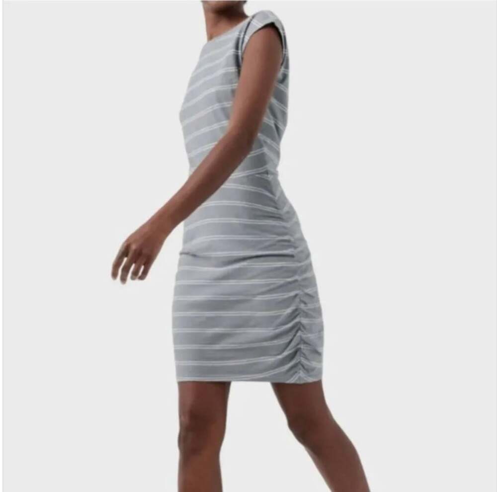Pact Stripe T Shirt Easy Day To Night Rushed Dress Organic Cotton